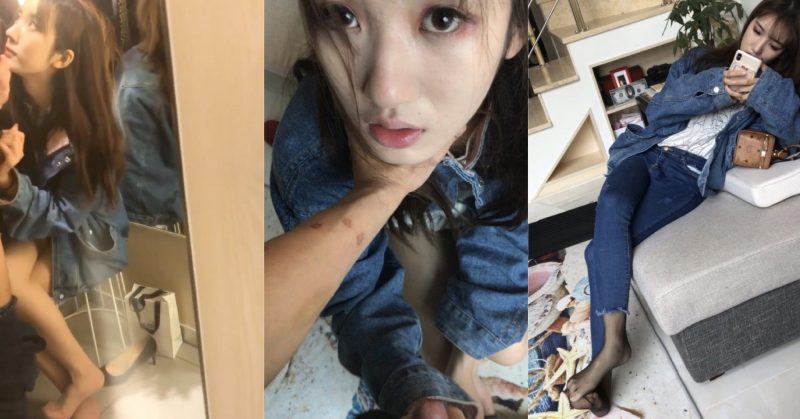 大眼靚女更衣室含腸