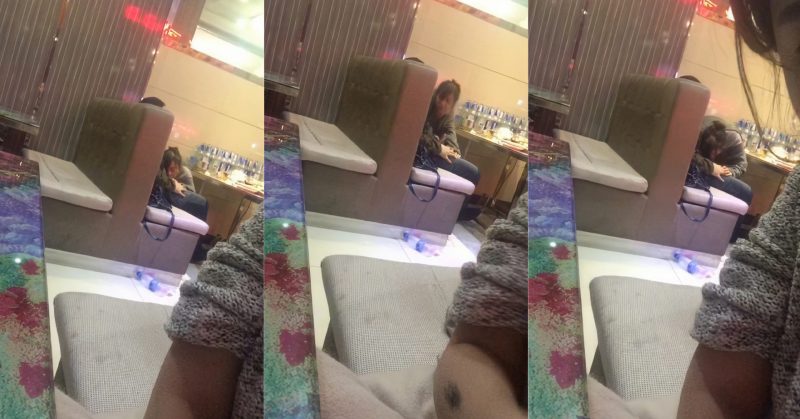 大陸少女餐廳卡座當眾口交