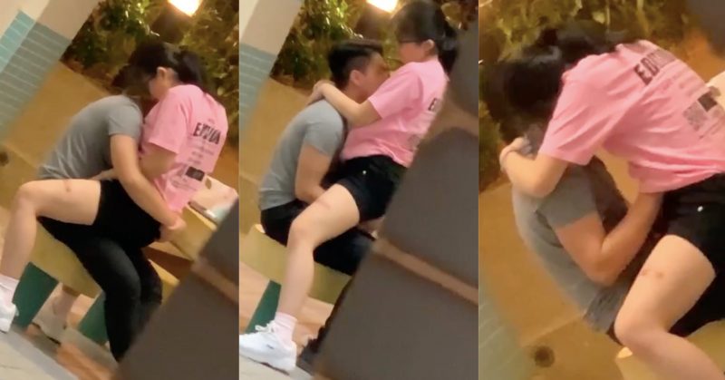 港男女樓下公園親熱 女仔主動坐上去被摸下體抽搐