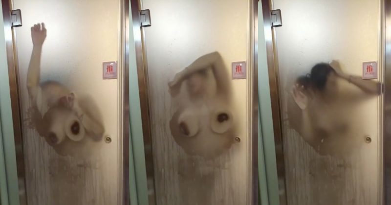 巨乳港女玻璃門被後入狂叫：我俾你屌死啦