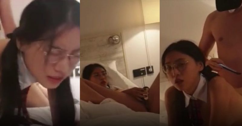 雙馬尾學生妹做援交 後入狗仔體位超緊