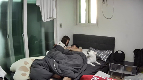 家有萌竉 二人搞嘢一狗打氣實拍