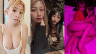 姊妹玩露出 突遇男鄰居落荒而逃